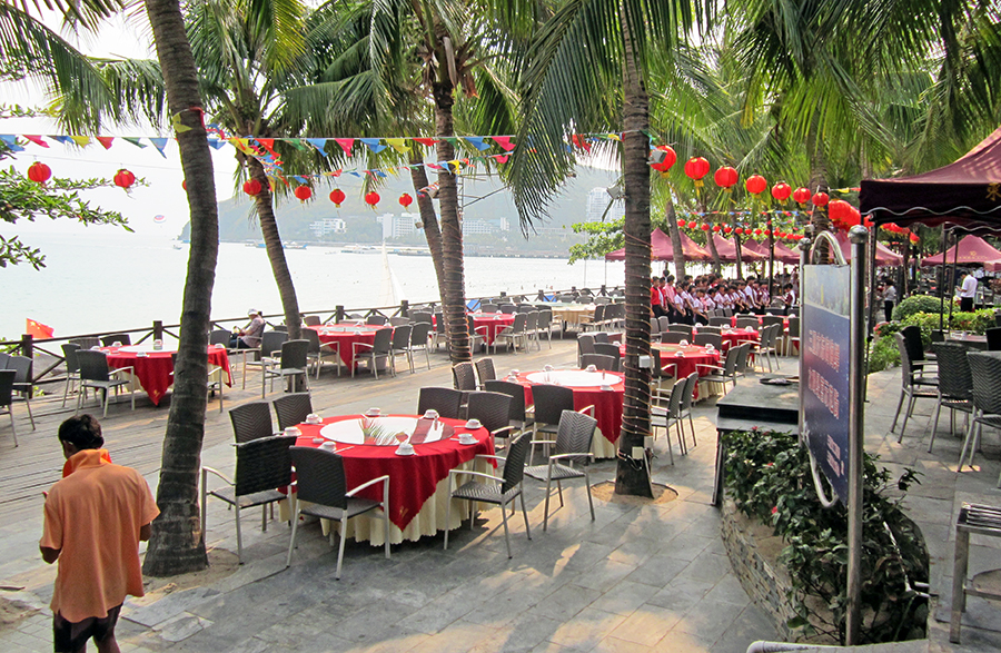 Restaurants along the beachfront promenade. Photo: Chris Ashton