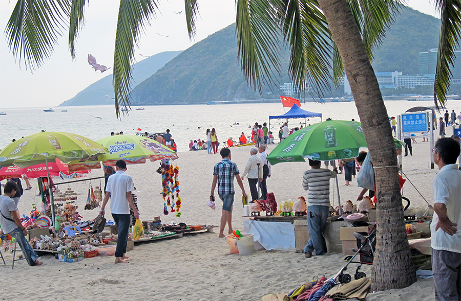 The main beachfront at Sanya. Photo: Chris Ashton