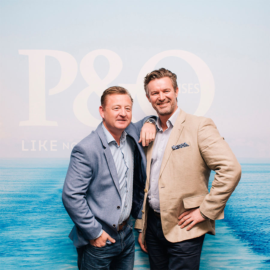 Chef Luke Mangan and P&O Cruises' Senior VP Sture Myrmell. Photo: P&O Cruises