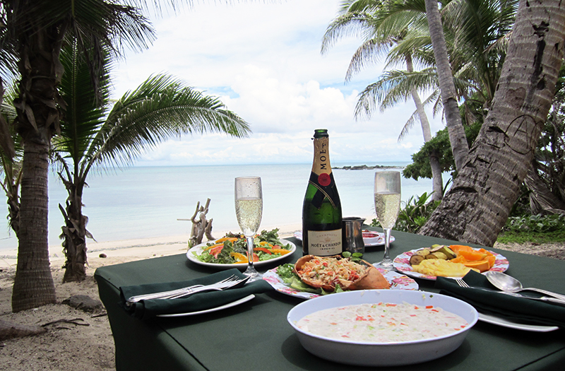 A private picnic on Devil's Beach. Photo: Chris Ashton