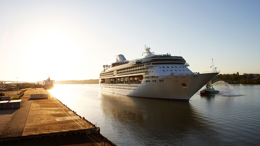 Legend of the Seas arriving in Brisbane. Source: Royal Caribbean International