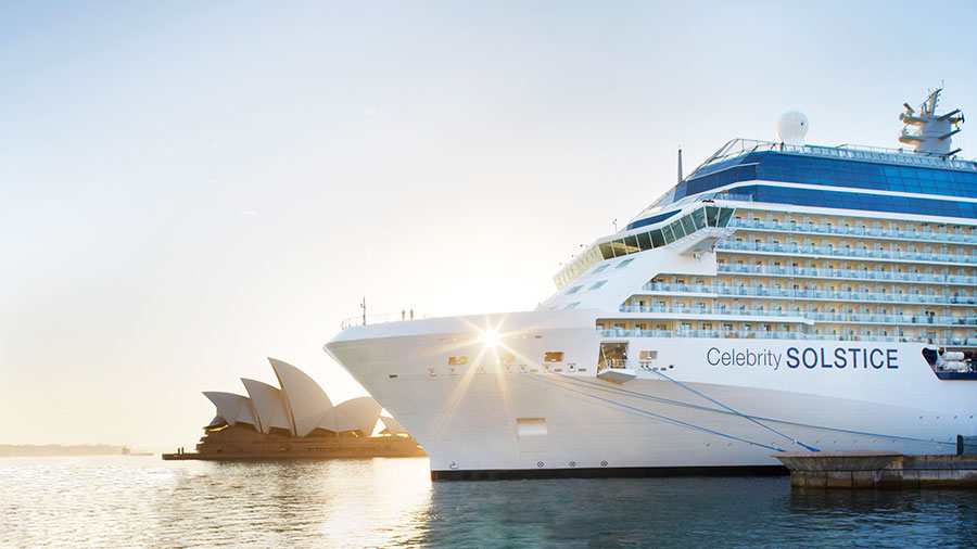 Celebrity Solstice in Sydney Harbour. Source: Celebrity Cruises