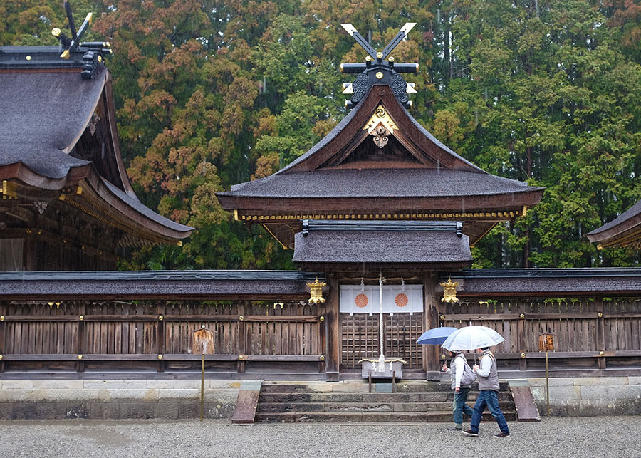 The inner sanctum of the Kumano Hongu Taisha shrine