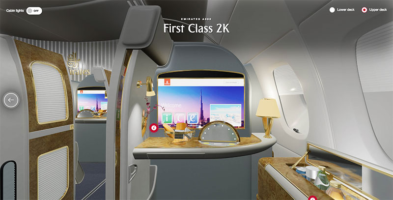 emirates virtual tour a380