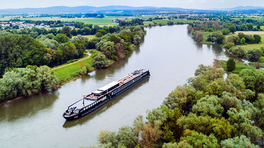 The A cruising along The Rhine. Credit: U River Cruises