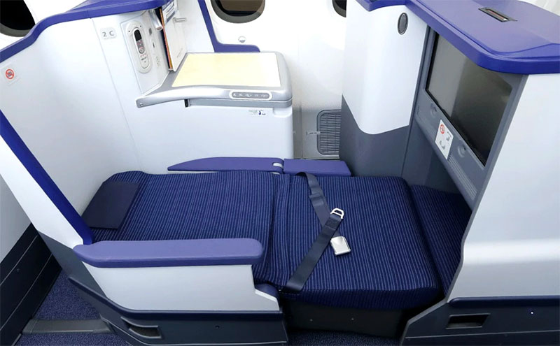 ANA Business Class - Full Flat Bed. Credit: All Nippon Airways