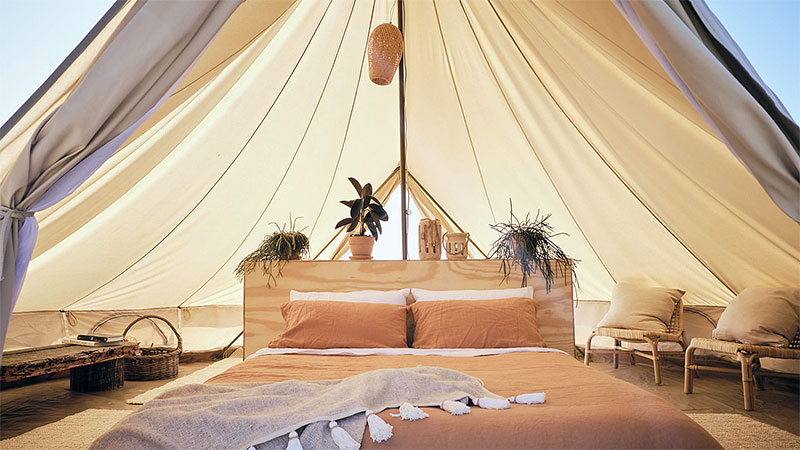 Glamping tent in Byron Bay. Credit: Riparide