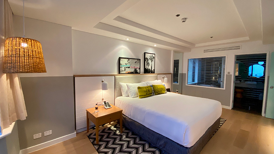 Qt Gold Coast Suite bedroom. Credit: Chris Ashton