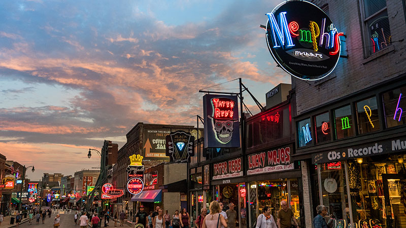 Beale Street, Memphis. Credit: Memphis Tourism