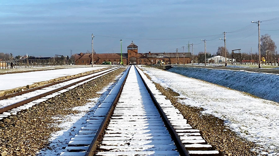 The Auschwitz-Birkenau train station. Photo: Simon Ceglinski