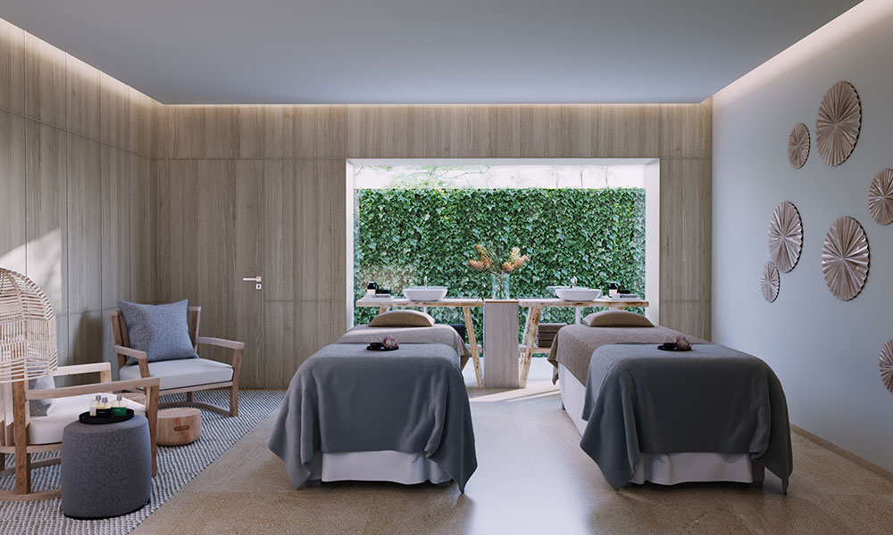 Treatment room at the new Eléme Day Spa. Credit: Crystalbrook Collection