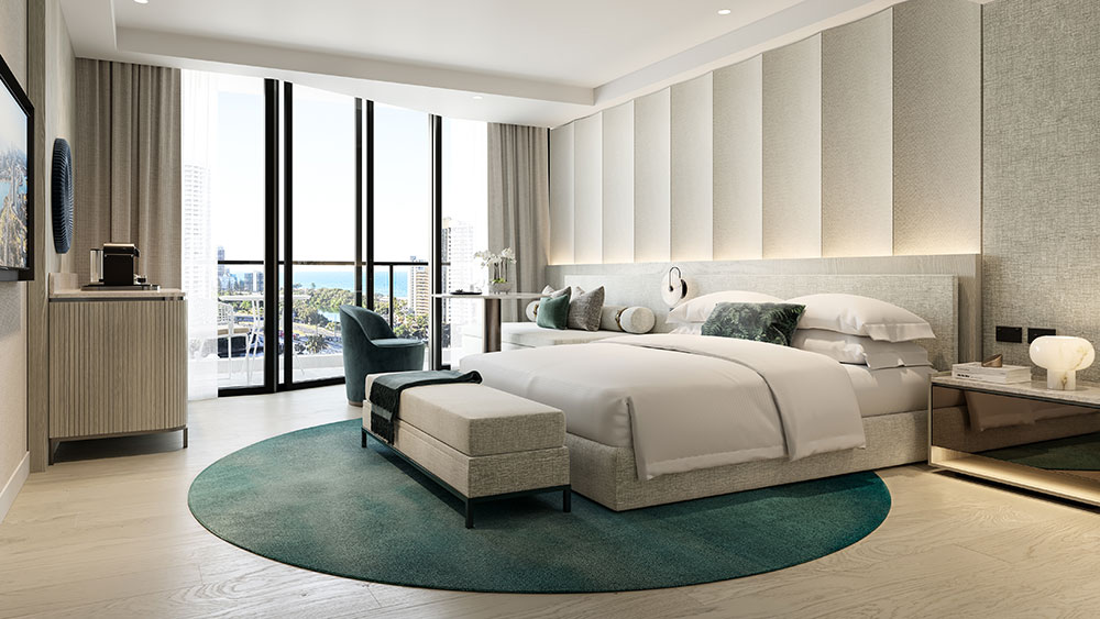 A render of the new look King Room. Credit: Marriott International / Supplied.