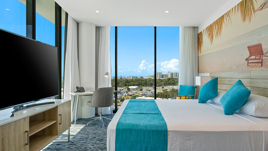 One of the Coastal Executive Rooms at Rydges Gold Coast Airport. Supplied.