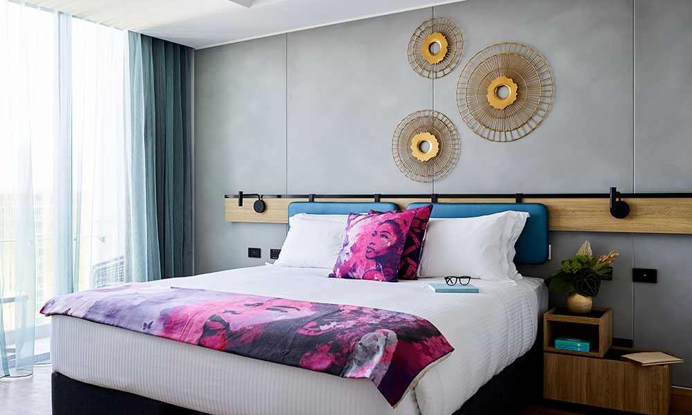 One of the oh-so-stylish guest rooms. Supplied.
