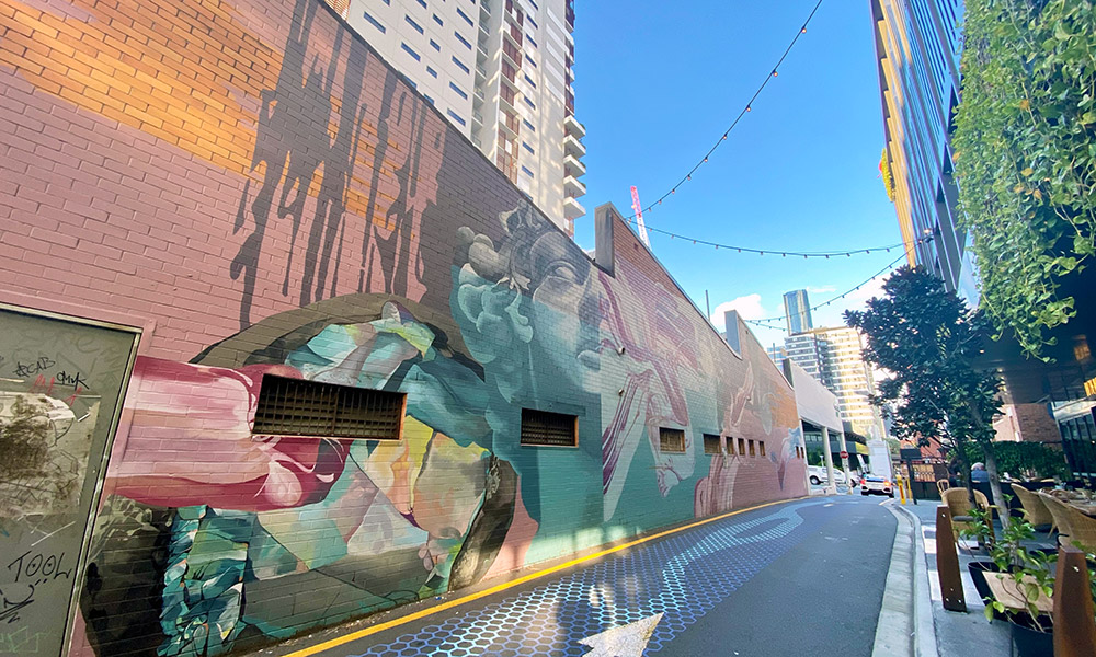 Street art in Fish Lane, Brisbane
