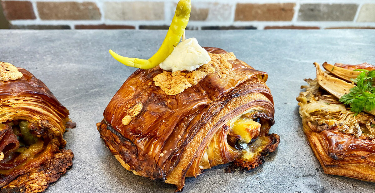 Jalapeno eggplant croissant at Masa Byron Bay