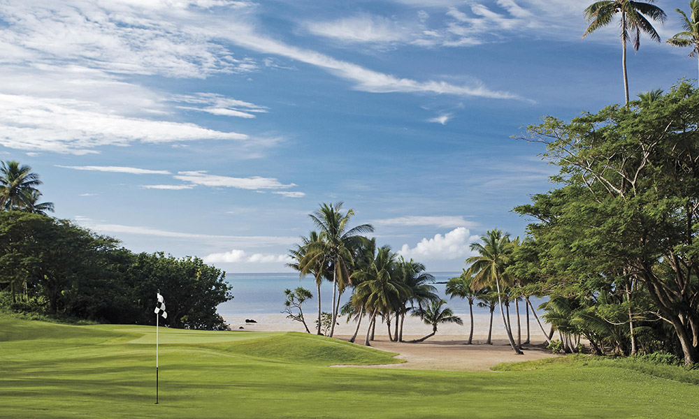 The David McLay Kidd designed golf-course at COMO Laucala Island, Fiji. Supplied.