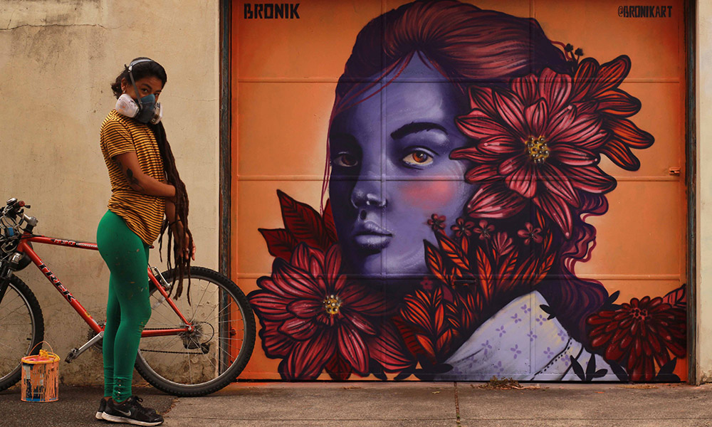 Peruvian artist BRONIK will bring their signature flair to Brisbane Street Art Festival. Credit: BRONIK