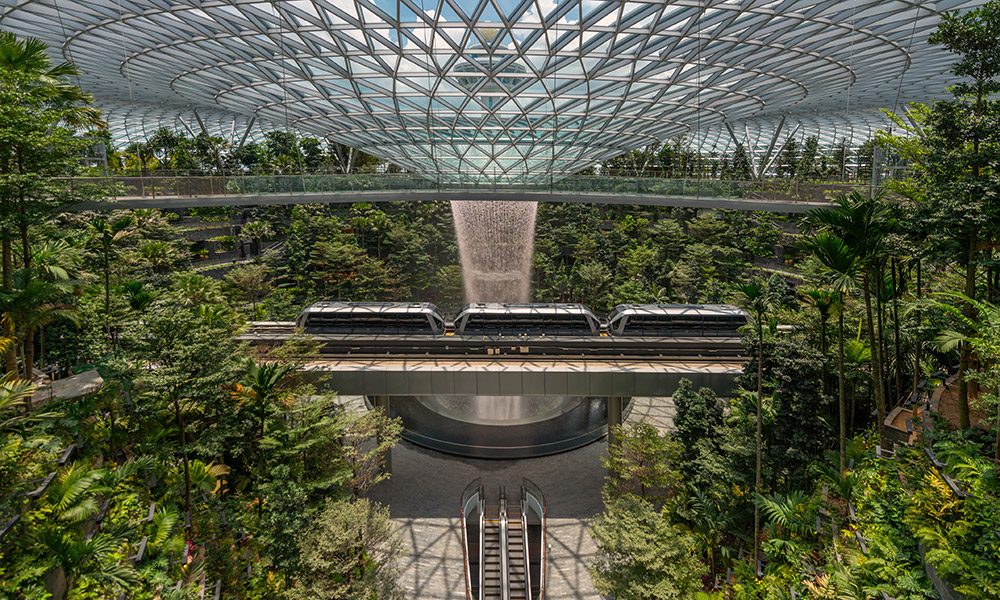 Shiseido Forest Valley, at the heart of Jewel Changi. Supplied.