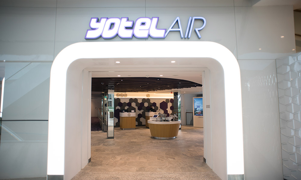 The entrance to YOTELAIR at Changi Airport. Supplied.