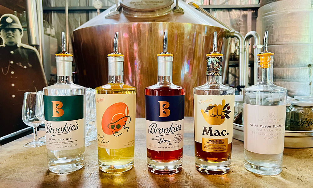 Visitors can enjoy a tasting flight of Cape Byron Distillery's most popular products. Photo: Chris Ashton
