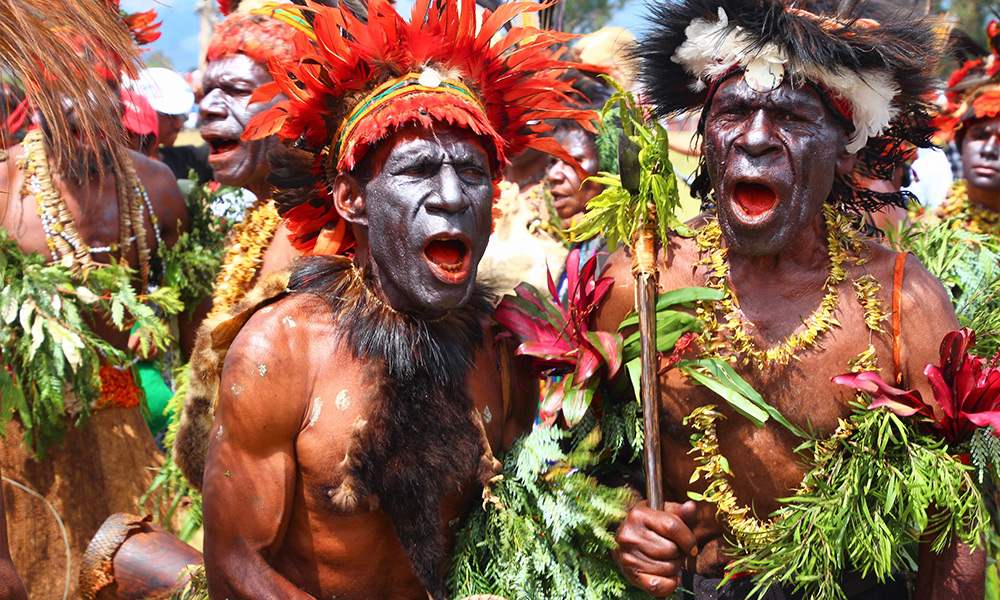 Attendees at the colourful Goroka Festival in PNG. Supplied.