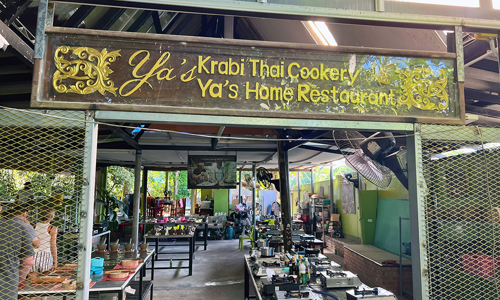 Class is in session at Ya's Krabi Thai Cookery school. 